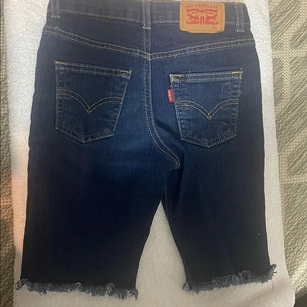 Levi's Kids Dark Blue Denim Shorts